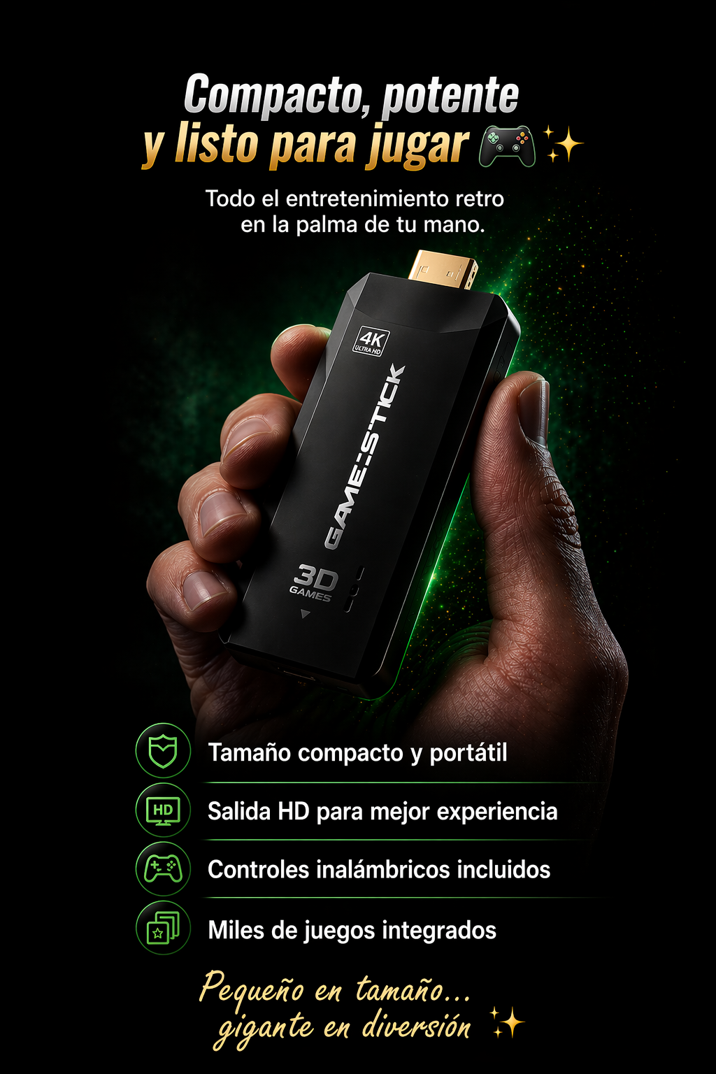 PROMO - Game Stick 2.4  Consola Retro de 10.000 juegos de los 80´s y 90´s