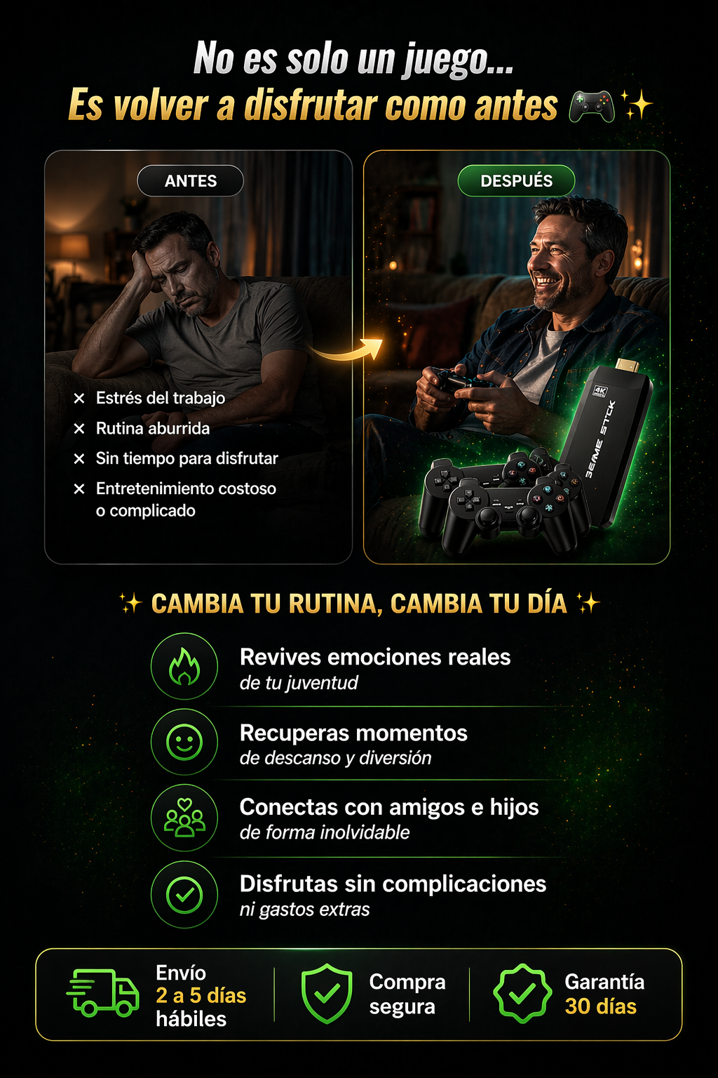 PROMO - Game Stick 2.4  Consola Retro de 10.000 juegos de los 80´s y 90´s